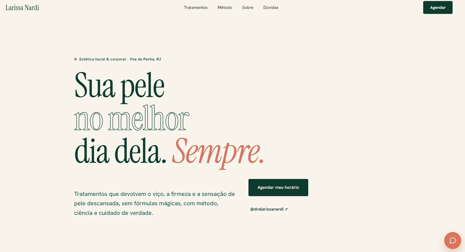 Home do site Larissa Nardi